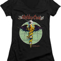 Ladies Vintage Dr. Feelgood Motley Crue V-Neck Shirt product image 1