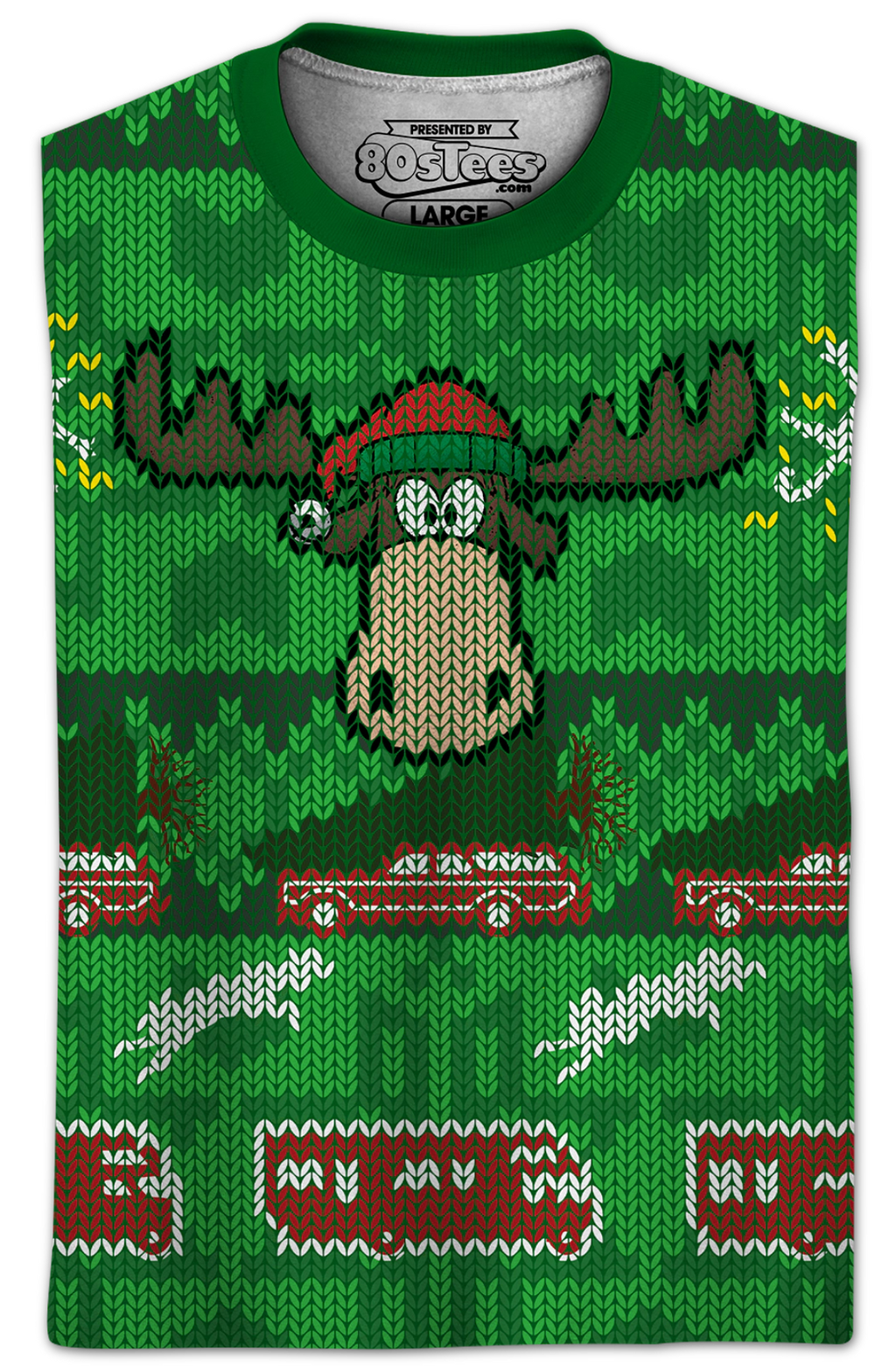 Ugly Faux Knit Christmas Vacation Sweater