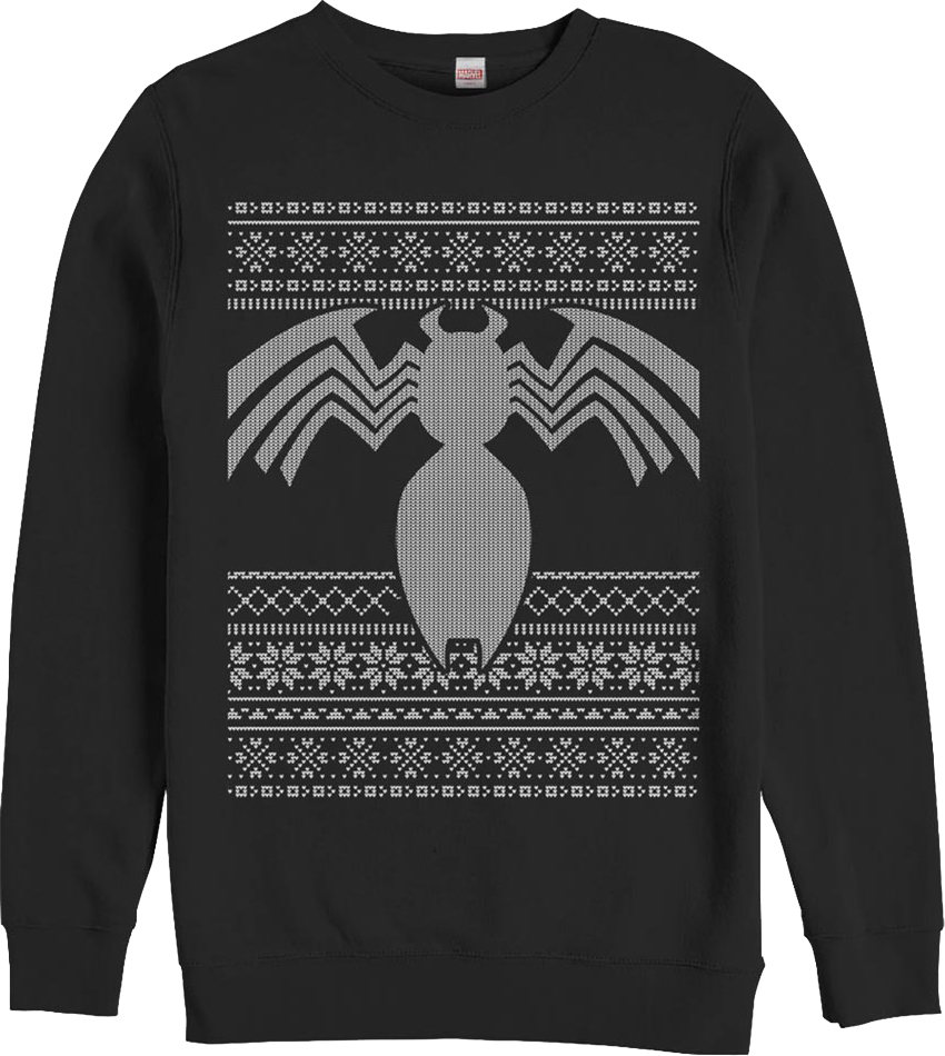 Venom Faux Ugly Christmas Sweater Marvel Comics Sweatshirt product image 1