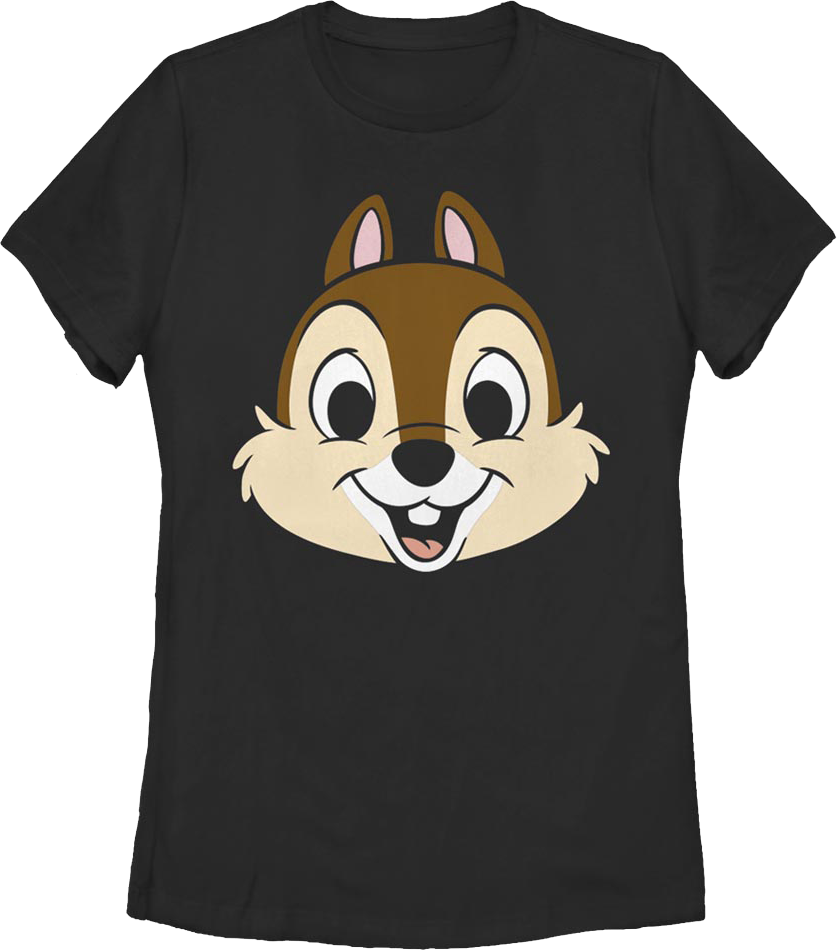 Women Black Chip's Head Chip 'n Dale Rescue Rangers Shirt product image 1