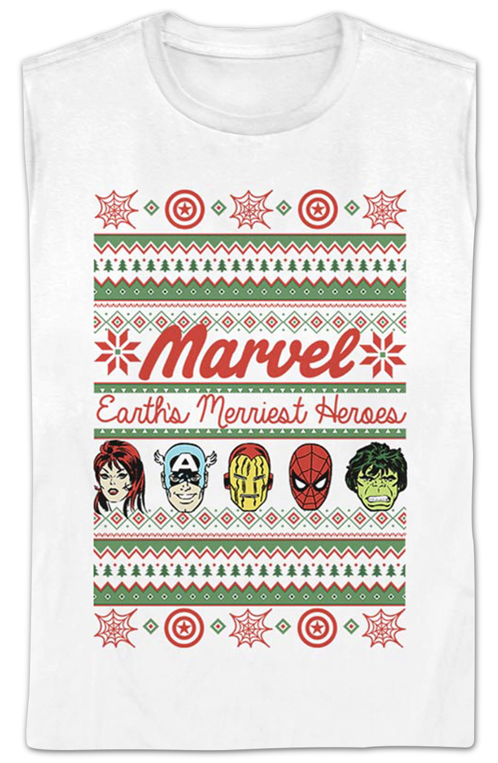 Womens Avengers Earth's Merriest Heroes Marvel Comics Shirt product image 2