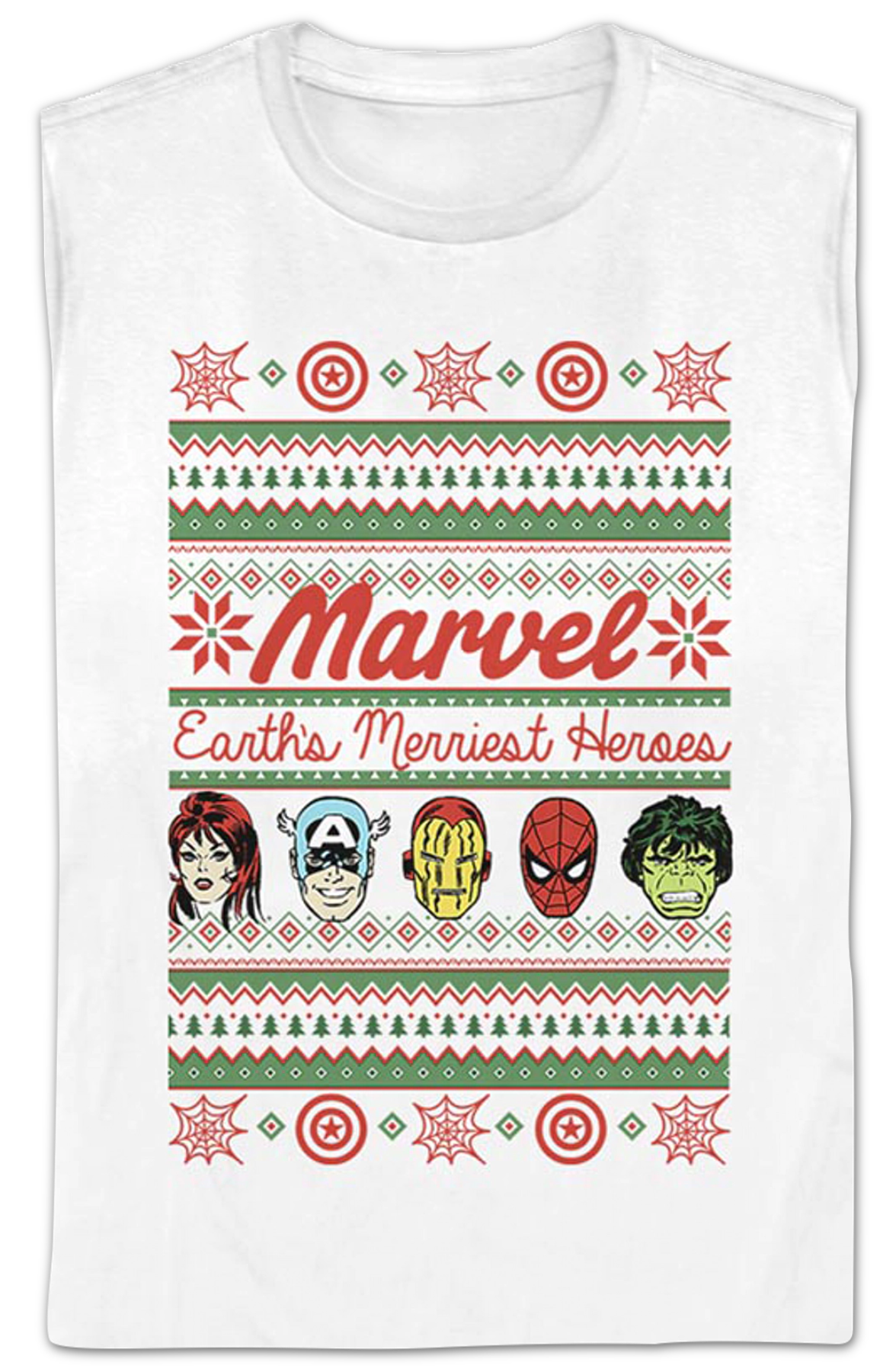 Womens Avengers Earth's Merriest Heroes Marvel Comics Shirt product image 2