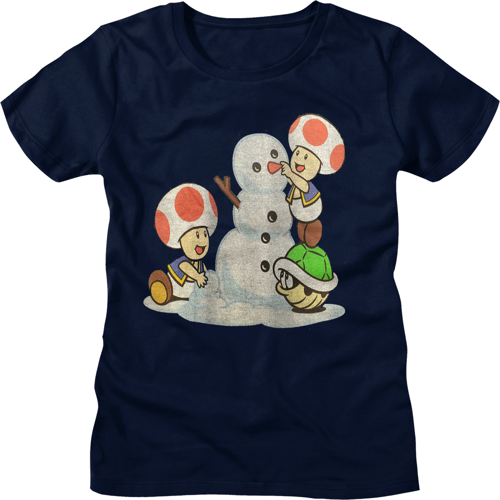 Womens Building A Snowman Super Mario Bros. Shirt product image 1
