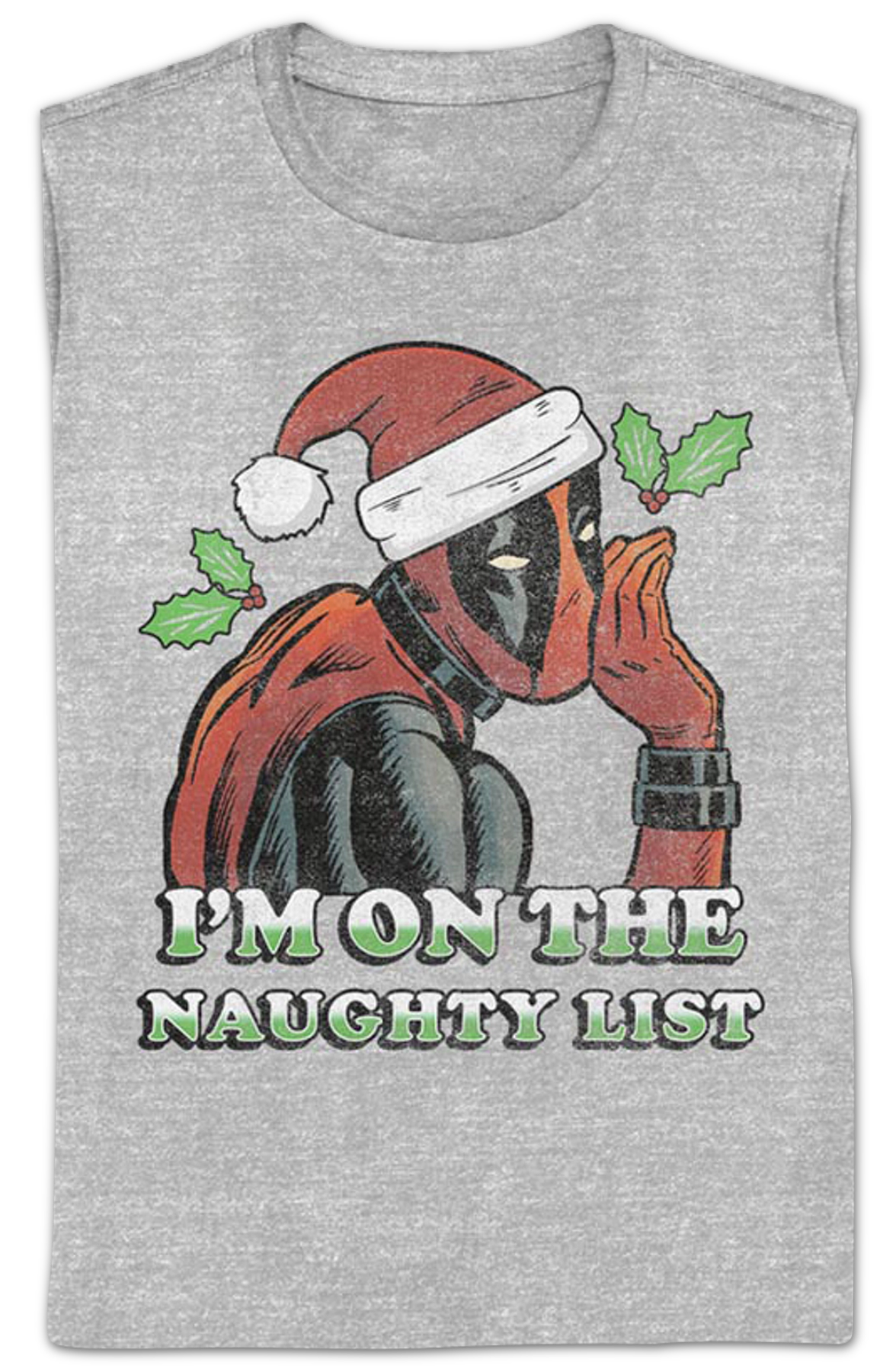 Womens Deadpool I'm On The Naughty List Marvel Comics Shirt product image 2