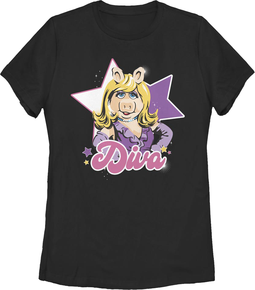 Womens Diva Miss Piggy Muppets Shirt product image 1