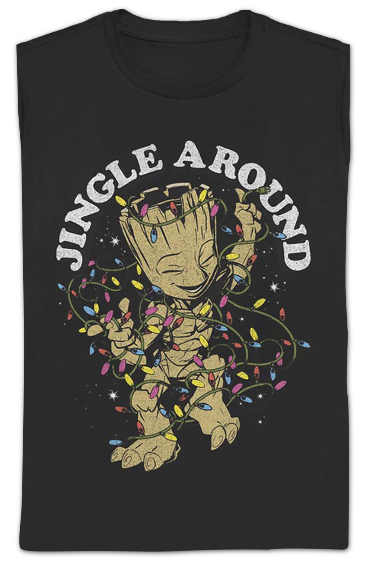 Womens Groot Jingle Around Marvel Comics Shirt product image 2