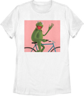 Womens Kermit The Frog Bicycle Muppets Shirt product image 1