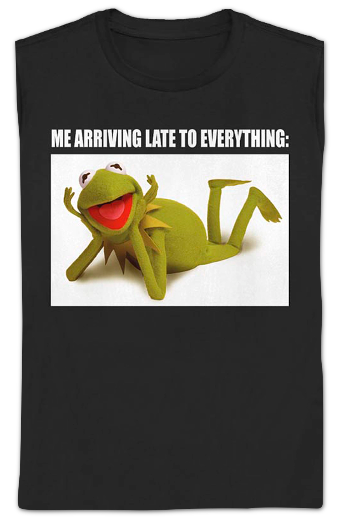 Womens Kermit The Frog Late To Everything Muppets Shirt product image 2