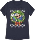Womens Luigi Faux Ugly Christmas Sweater Nintendo Shirt product image 1