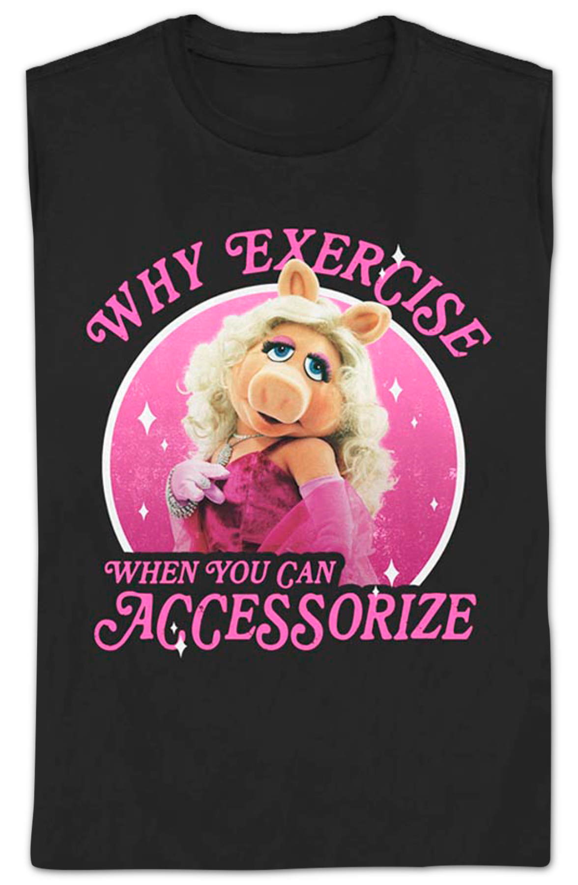 Womens Miss Piggy Why Exercise Muppets Shirt product image 2