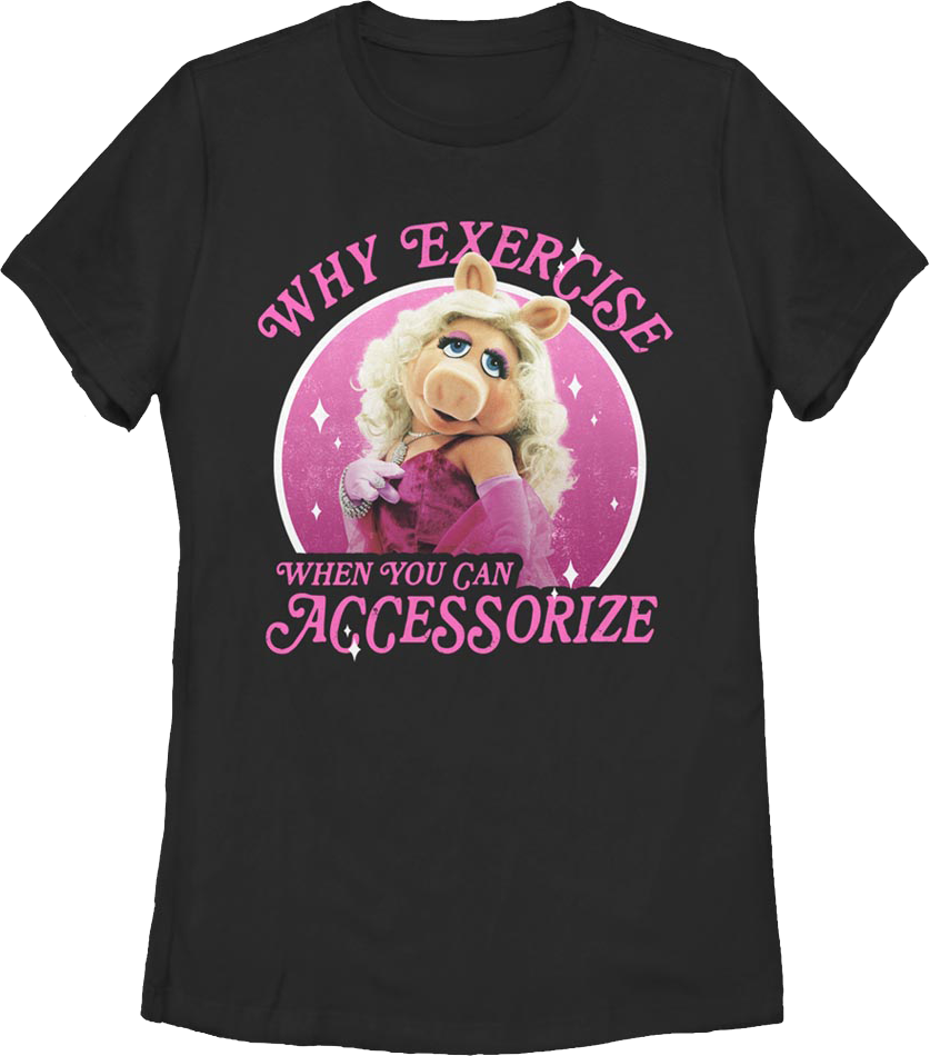 Womens Miss Piggy Why Exercise Muppets Shirt product image 1