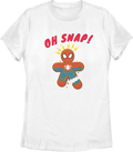 Womens Oh Snap Gingerbread Spider-Man Marvel Comics Shirt product image 1