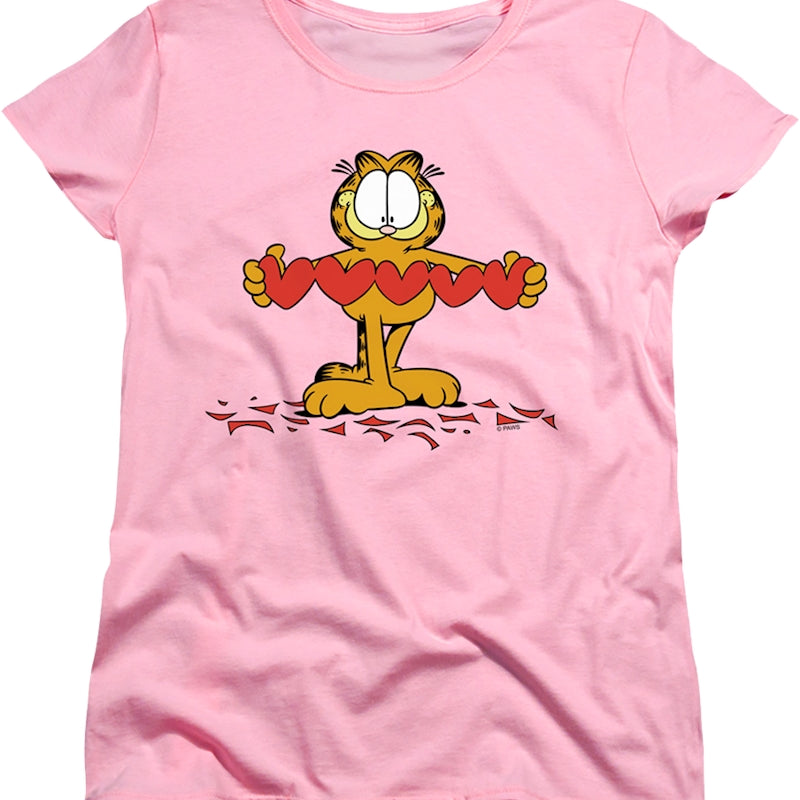 Womens Paper Hearts Garfield Shirt product image 2