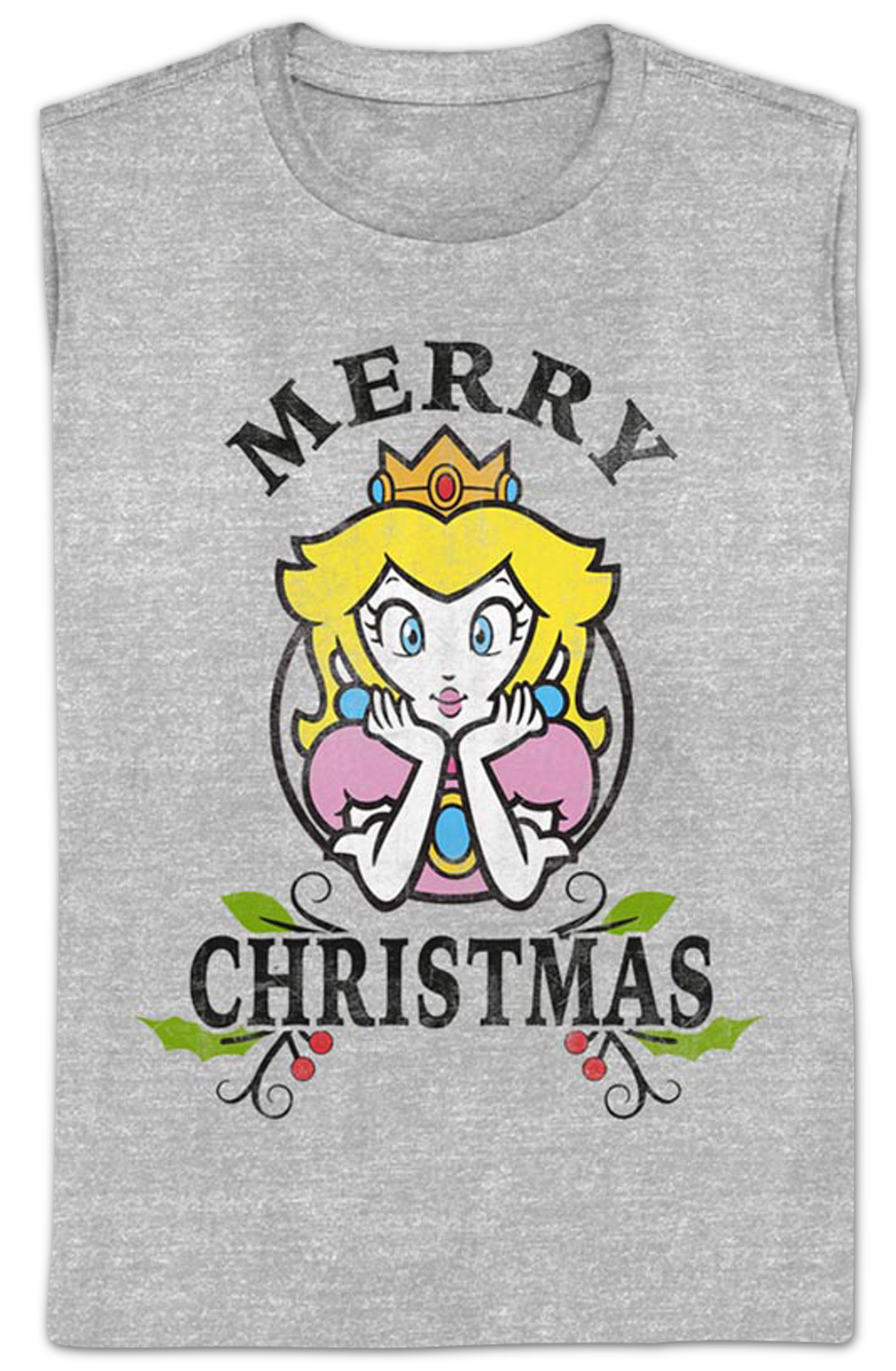 Womens Princess Peach Merry Christmas Nintendo Shirt product image 2