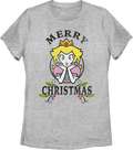 Womens Princess Peach Merry Christmas Nintendo Shirt product image 1