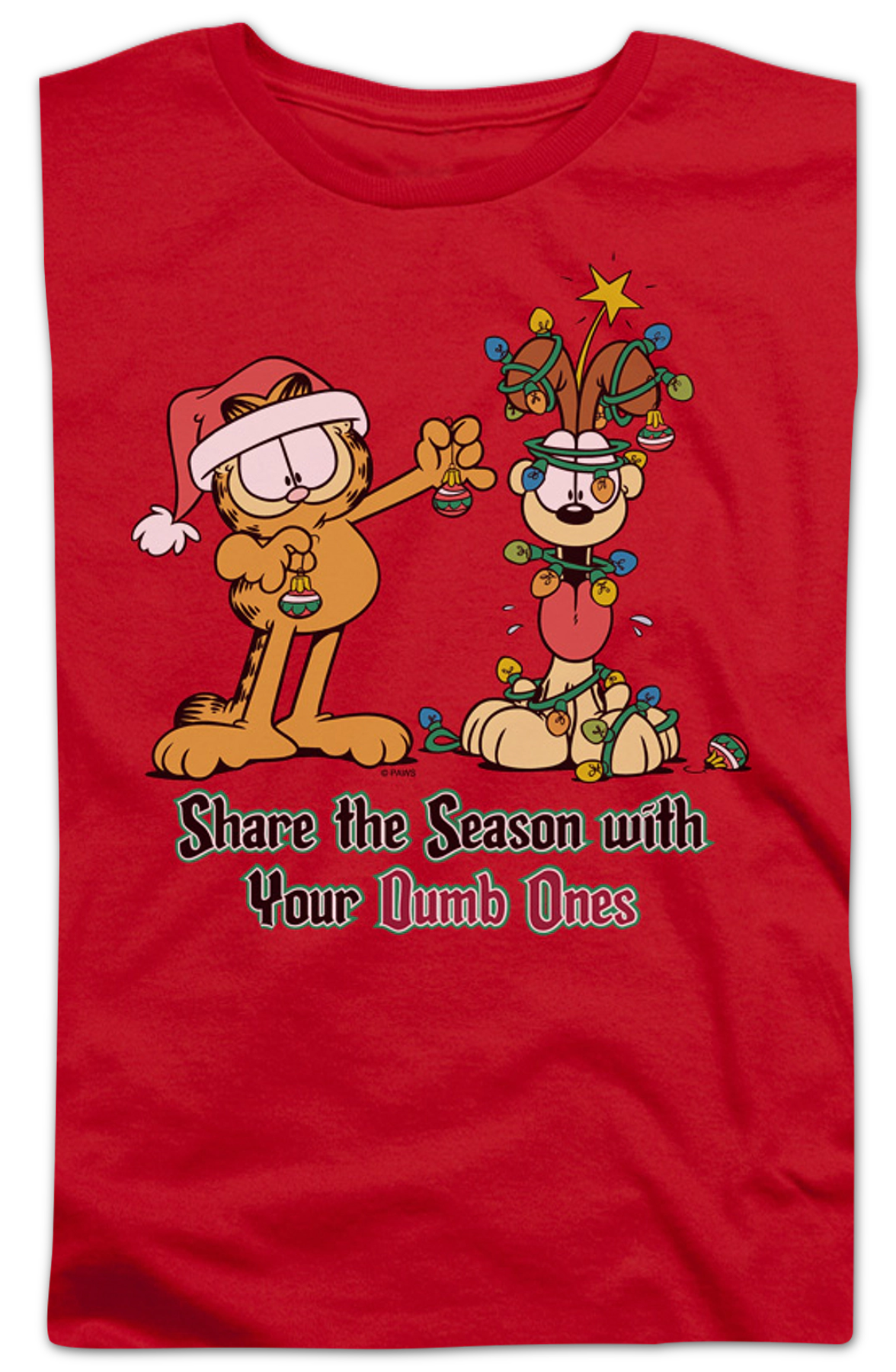Womens Share The Season With Your Dumb Ones Garfield Shirt product image 2