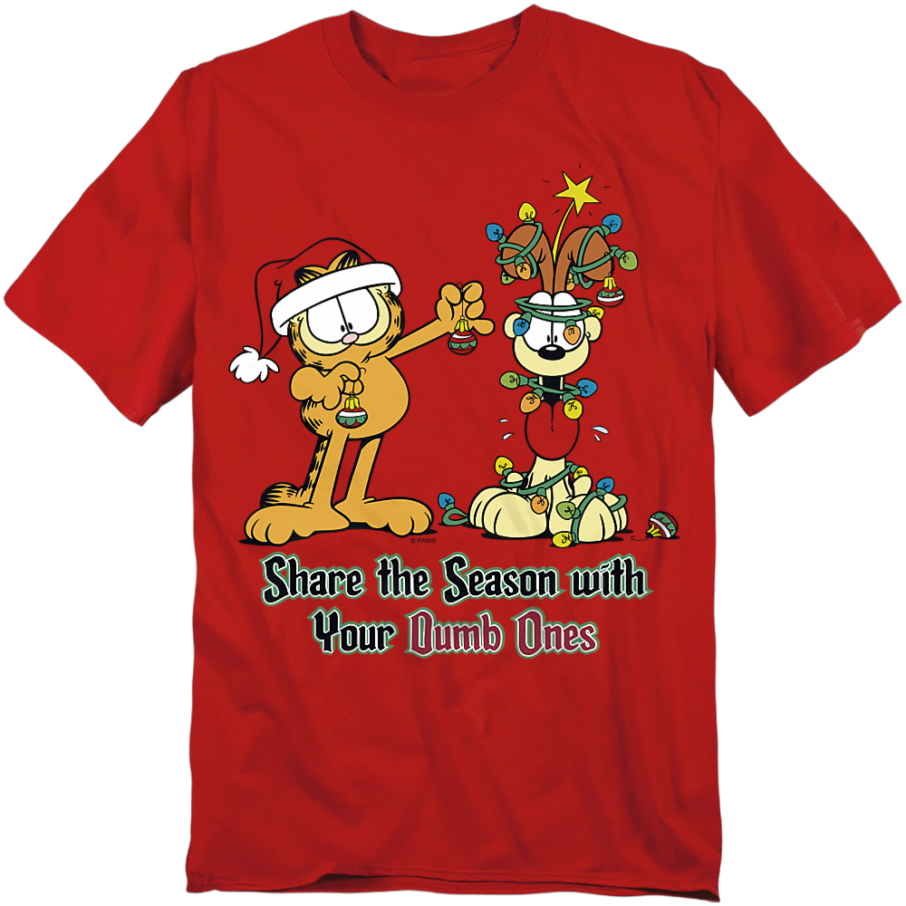 Womens Share The Season With Your Dumb Ones Garfield Shirt product image 1