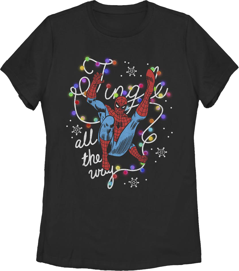 Womens Spider-Man Tingle All The Way Marvel Comics Shirt product image 1