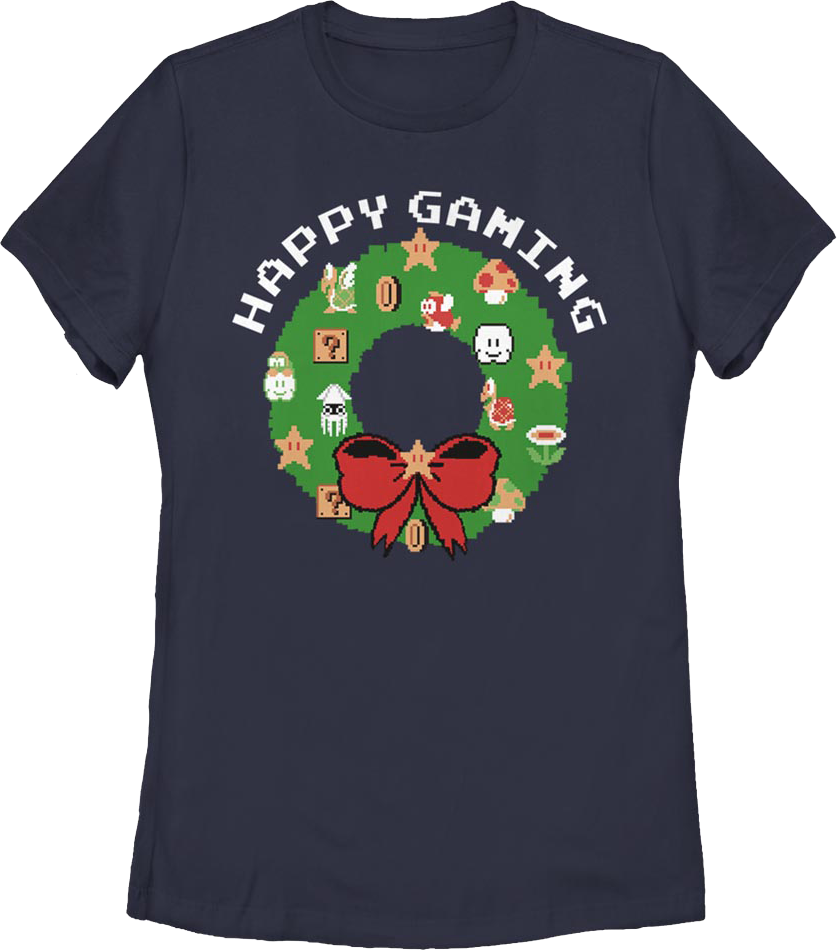 Womens Super Mario Bros. Happy Gaming Nintendo Shirt product image 1
